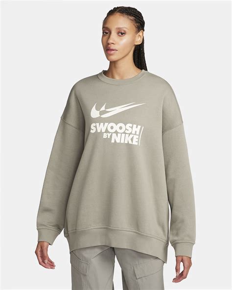 nike air fleeceshirt met ronde hals|Nike Sportswear oversized fleeceshirt met ronde hals voor dames.